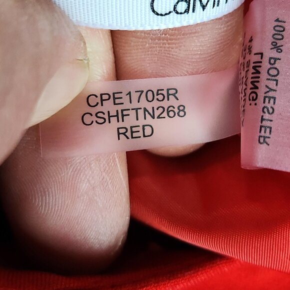 Calvin Klein Skirt Womens 4P Red Pencil Lined Stretch Back Vent Career - Picture 11 of 11